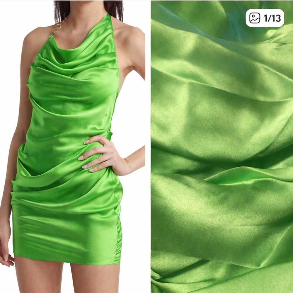 AMANDA UPRICHARD Ferraro Draped Silk Minidress